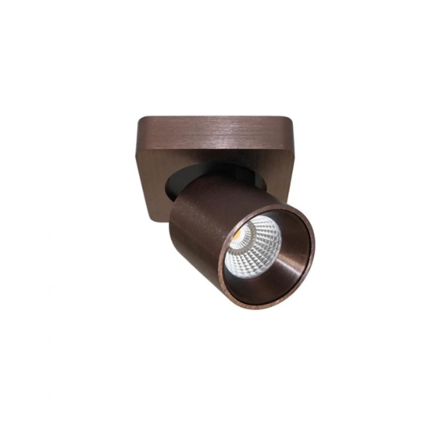 Artdelight Modern Industriële opbouwspot Laguna 1-lichts brons geborsteld