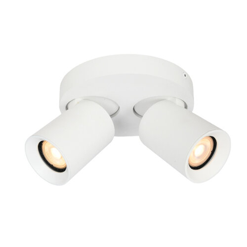 Modern Scandinavisch opbouwspot Megano 2-lichts wit