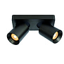 Modern Industriële opbouwspot Megano 2-lichts metallic antraciet