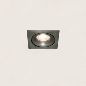 Artdelight Klassiek Industriële inbouwspot Alice 1-lichts vierkant licht brons