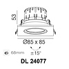 Artdelight Modern minimalistische inbouwspot Austin 1-lichts vierkant wit
