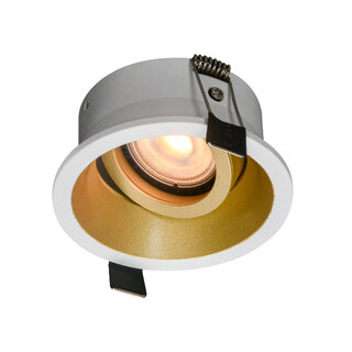Inbouwspot Roura 1-lichts wit goud