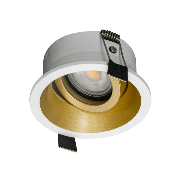 Artdelight Modern - Hotel chique - inbouwspot -  1-lichts - wit goud - Roura