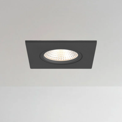 Modern - Industriële - inbouwspot - 1-lichts - zwart - vierkant - IP65 - Austin