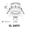 Artdelight Modern Industriële inbouwspot Austin 1-lichts zwart IP65