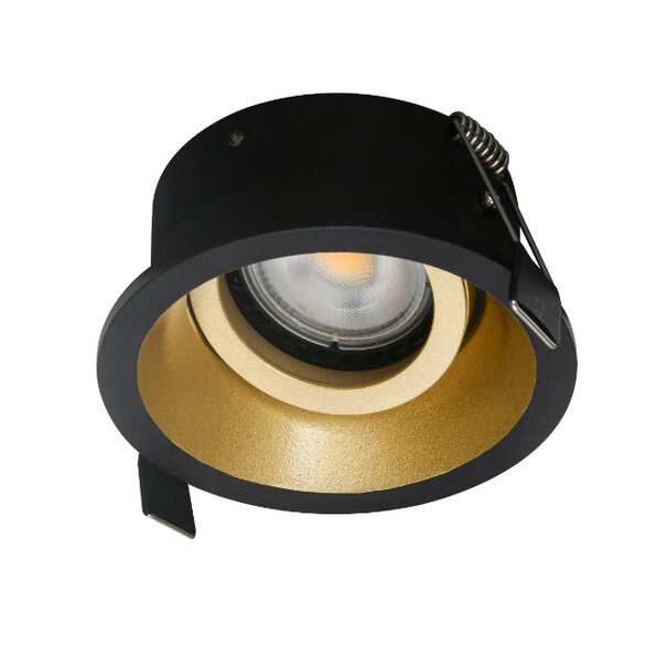 Artdelight Modern - Hotel chique - inbouwspot - 1-lichts - zwart goud - Roura
