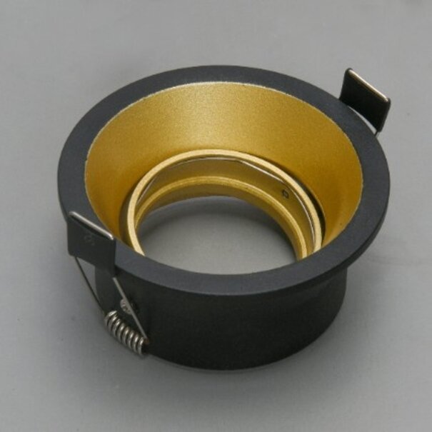 Artdelight Modern Hotel chique inbouwspot Roura 1-lichts zwart goud