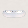 Modern Scandinavische inbouwspot Rex 2-lichts wit