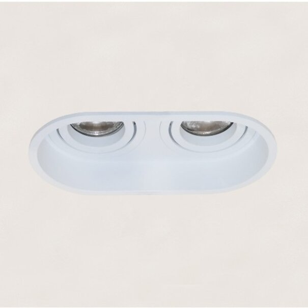 Artdelight Modern Scandinavische inbouwspot Rex 2-lichts wit