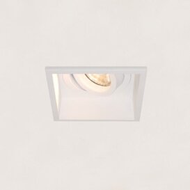 Inbouwspot Rex 1-lichts vierkant diep wit