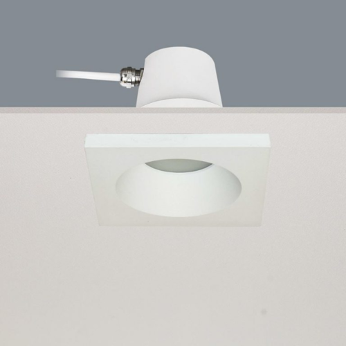 Modern minimalistische inbouwspot Bados 1-lichts vierkant IP65 wit
