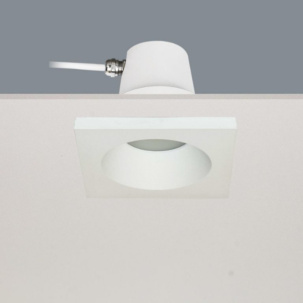 Artdelight Modern minimalistische inbouwspot Bados 1-lichts vierkant IP65 wit