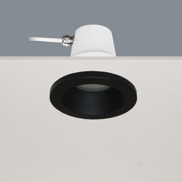 Artdelight Modern minimalistische inbouwspot Bados 1-lichts IP65 zwart