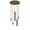 Ztahl Moderne Design hanglamp Riva 5-lichts Ø50 cm getrapt platinum