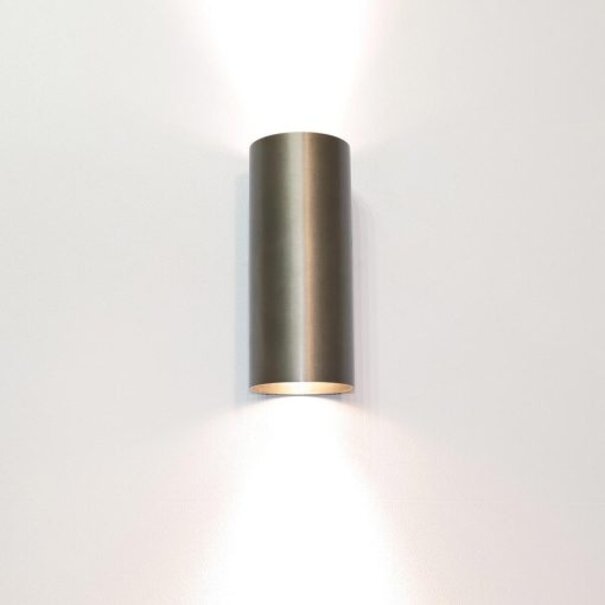 Artdelight Klassiek Industrieel wandlamp Roulo 2-lichts licht brons