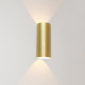 Wandlamp Brody 2-lichts geborsteld goud