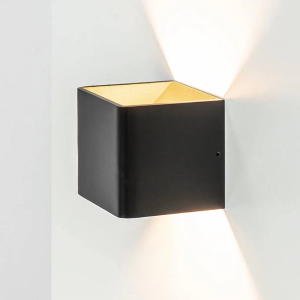 Highlight Moderne wandlamp Stretto LED small zwart goud