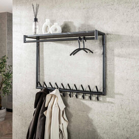 Kapstok Costa 20 haaks 3D zwart