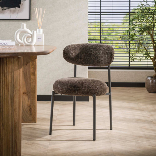 Moderne eetkamerstoel Tissee cargo bruin
