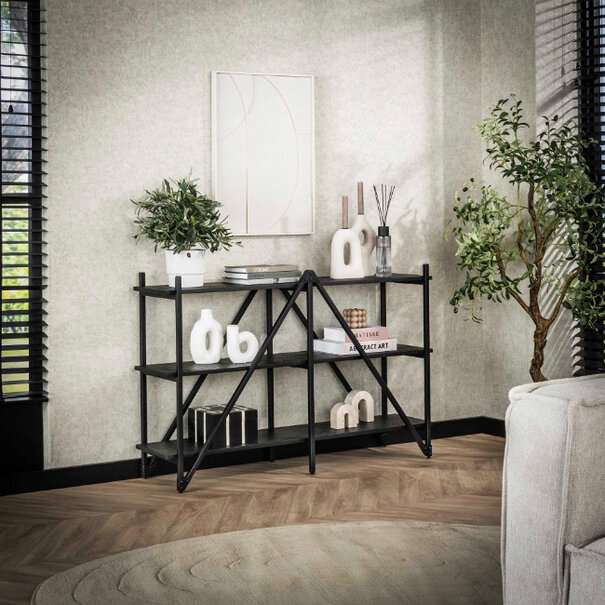 BelaLuz Moderne Industriële Wandkast Piega 130 cm grijs