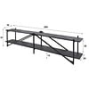BelaLuz Modern Industriële TV meubel Piega 220 cm grijs