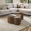 BelaLuz Moderne salontafel Maya 2 set shamrock teak rust brown