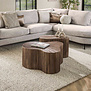 Moderne salontafel Maya 2 set shamrock teak rust brown