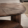 BelaLuz Moderne salontafel Maya 2 set driehoekig teak rust brown