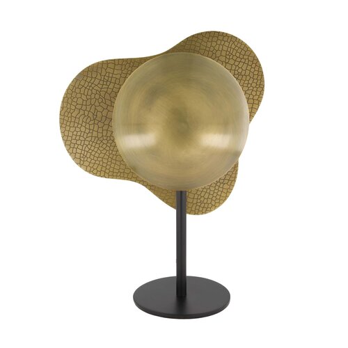 Moderne Industriële tafellamp Lylo 1-lichts antique brass