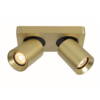 Artdelight Modern hotel chique opbouwspot Megano 2-lichts mat goud