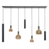 Ztahl Moderne hanglamp Riva 7-lichts zwart
