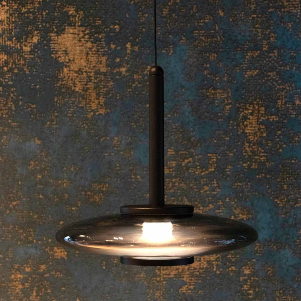 Artdelight Minimalistisch - design - hanglamp - 1-lichts - zwart smoke - Madison