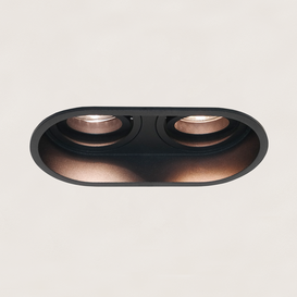 Inbouwspot Rex 2-lichts zwart diep