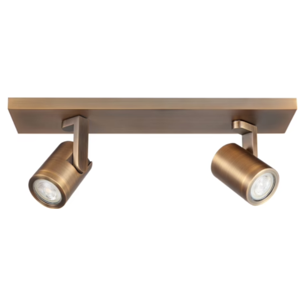 Highlight Klassiek Industriële opbouwspot Leta 2-lichts brons
