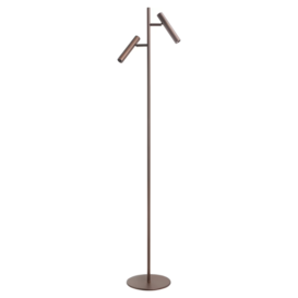 Vloerlamp Piero 2-lichts choco