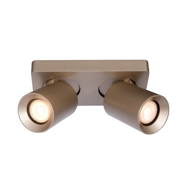 Artdelight Moderne opbouwspot Megano 2-lichts champagne