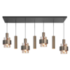 Highlight Moderne Hotel chique hanglamp Marrone 7-lichts brons