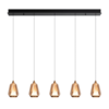 Highlight Moderne hanglamp Tromba 5-lichts amber