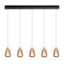 Moderne hanglamp Tromba 5-lichts amber
