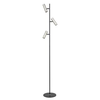 Vloerlamp Trend 3-lichts zwart nickel