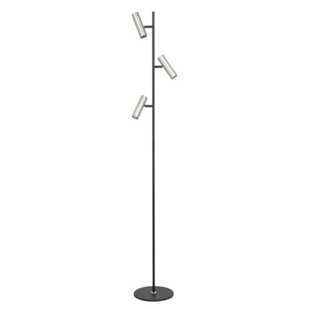 Highlight Moderne vloerlamp Trend 3-lichts zwart Nickel