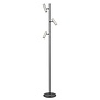 Moderne vloerlamp Trend 3-lichts zwart Nickel