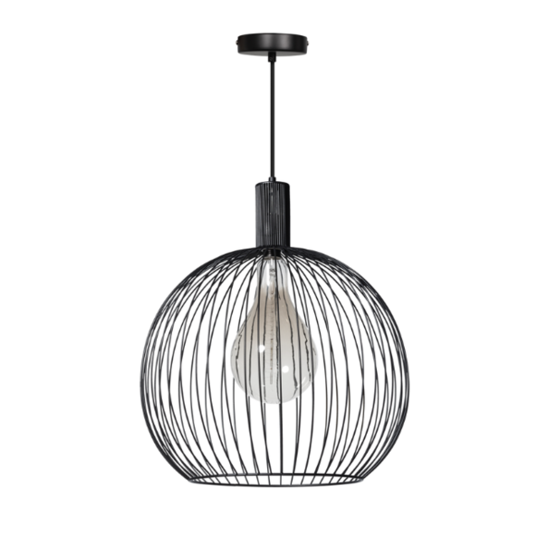ETH Moderne hanglamp Wire 1-lichts 50 cm zwart