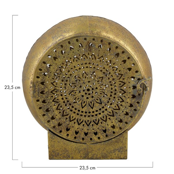 BelaLuz Retro Ibiza tafellamp Flor 1-lichts goud