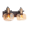 Steinhauer Retro klassieke wandlamp Glaslic 2-lichts amber glas
