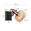 Steinhauer Retro klassieke wandlamp Glaslic 1-lichts amber glas