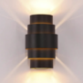 Modern Hotel chique wandlamp Rolls 2-lichts zwart goud