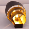 Artdelight Modern Hotel chique wandlamp Rolls 2-lichts zwart goud
