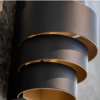 Artdelight Modern Hotel chique wandlamp Rolls 2-lichts zwart goud