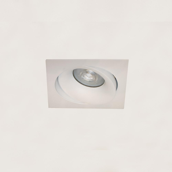 Artdelight Moderne minimalistische inbouwspot Alice 1-lichts wit vierkant